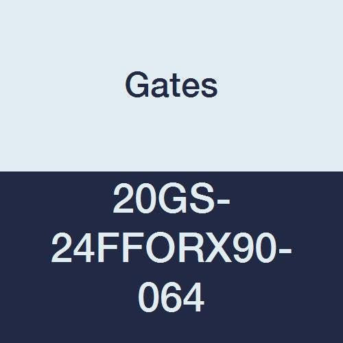 GlobalSpiral Couplings Gates 20GS-24FFORX90-064, Female Flat-Face O-Ring Swivel, Zinc Plated Carbon Steel, 6.77", 90° Bent Tube, 1 1/4" ID