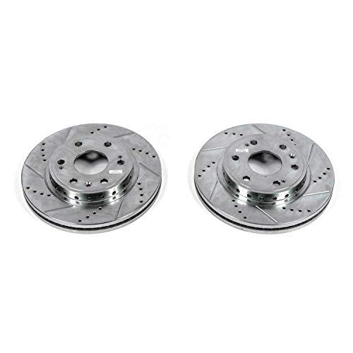 Power Stop AR82132XPR Evolution Front Drilled & Slotted Rotor Pair For Chevrolet Tahoe 2008-2020 [Model Specific]