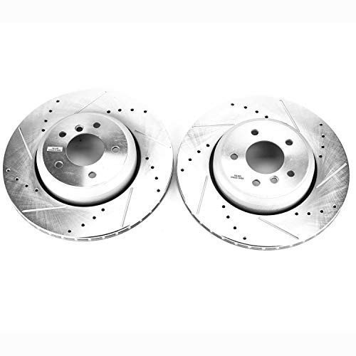 Rear Power Stop EBR1023XPR Drilled & Slotted Evolution Rotor Pair