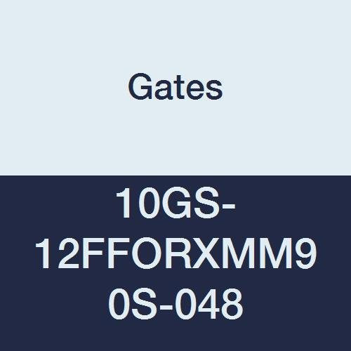 GlobalSpiral Couplings Gates 10GS-12FFORXMM90S-048, Female Flat-Face O-Ring Swivel, Zinc Plated Carbon Steel, 4.21", 90° Bent Tube, 5/8" ID