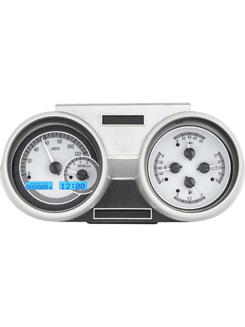 Dakota Digital VHX Analog Dash Gauge System 66 67 Oldsmobile Cutlass Silver Alloy Blue VHX-66O-CUT-S-B