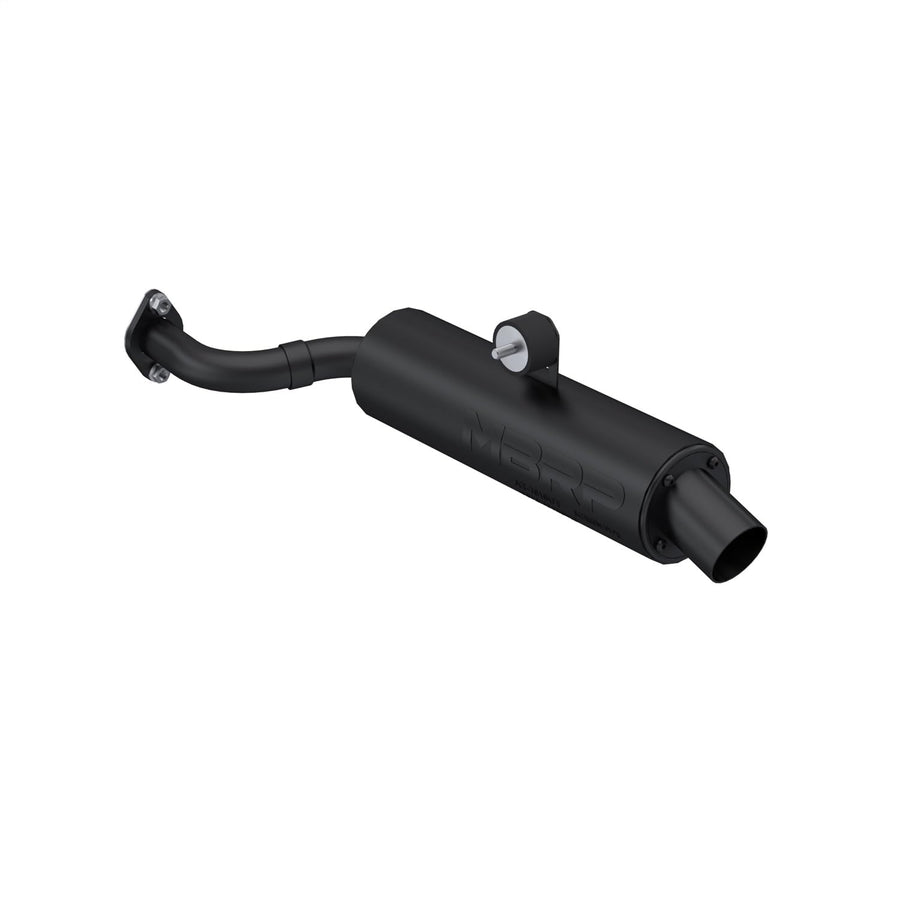 MBRP Slip On Straight Core Exhaust Muffler Made of Black-Coated Aluminized Steel | Fits Can-Am Renegade 110/70 2023 | Mild Sound | Utility Series | AT-7216