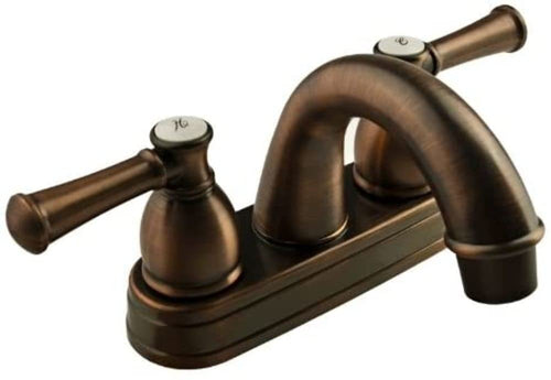 Designer Dura Faucet (DF-PL620L-ORB) Two Handle Arc Spout RV Lavatory Faucet (Oil Rubbed Bronze)