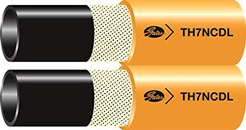 Gates Synthetic Rubber 4TH7NCDLXCTN, TH7NCDL Non Conductive Dual Line Hydraulic Hose, SAE 100R7, Maximum Pressure: 2250, -65 degrees F to 450 degrees F Temperature Range, 250' Length of 250