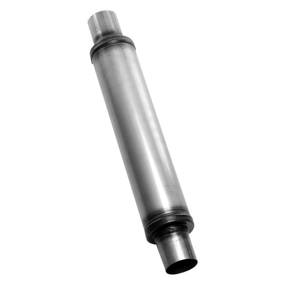 Cherry Bomb Salute Muffler - SA0426 Reversible Round Body - D4" X L18" 24" OAL 2-1/2" C/C Muffler - Cherry Bomb Salute