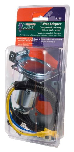 CURT 4-Way Flat Vehicle-Side to 7-Way RV Blade Trailer Wiring Adapter 57185