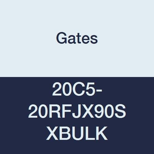 Gates XBULK 20C5-20RFJX90S Field Attachable for C5C, C5D and C5M Hose, Female JIC 37 Flare Swivel, 90 Bent Tube, Steel, 1 1/8" ID (Pack of 20)