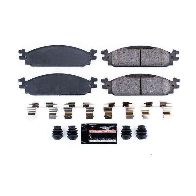 Power Stop Z23-1376 Z23 Evolution Sport Carbon Fiber Infused Ceramic Brake Pads with Hardware For Ford Flex, Ford Taurus, Lincoln MKS, Lincol [Model Specific]