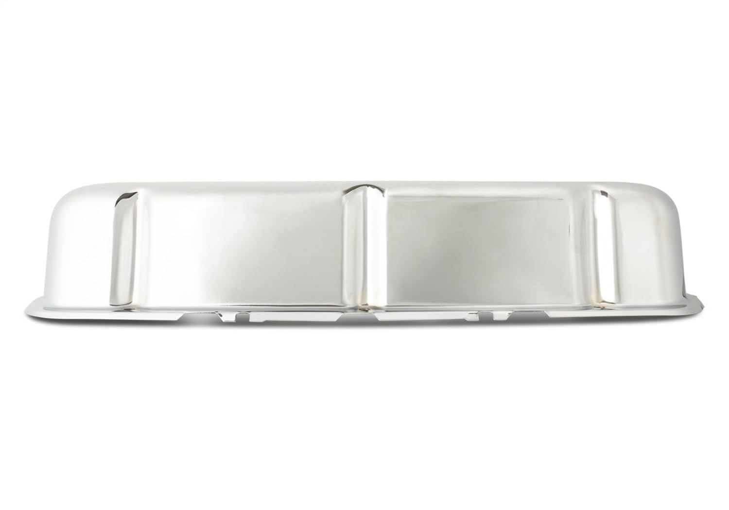 Ford Tall Valve Cover, Baffled, Breather Hole, Ford Mustang Logo, Steel, Chrome