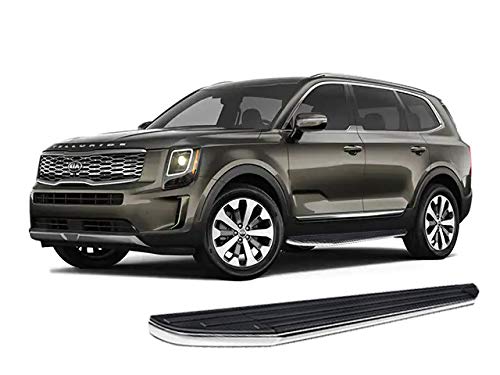 Premium Black Horse Off Road Running Boards Black Compatible with 2020-2024 Kia Telluride|2020-2024 Hyundai Palisade-PR-K376