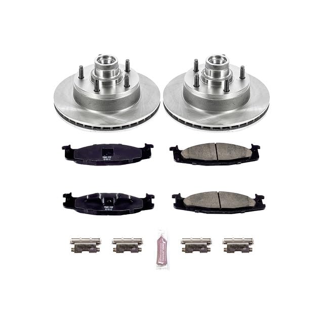 POWERSTOP Autospecialty KOE1832 Front Replacement Brake Kit-OE Brake Rotors & Ceramic Brake Pads For E-, E-150 Club Wa, E-150 Econoline, E-150 Econoline Club Wagon [Model Specific]