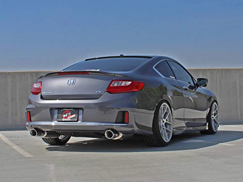 304 Stainless Steel aFe Cat-Back Exhaust System with Polished Tips for Honda Accord Coupe EX-L V6-3.5L Engine