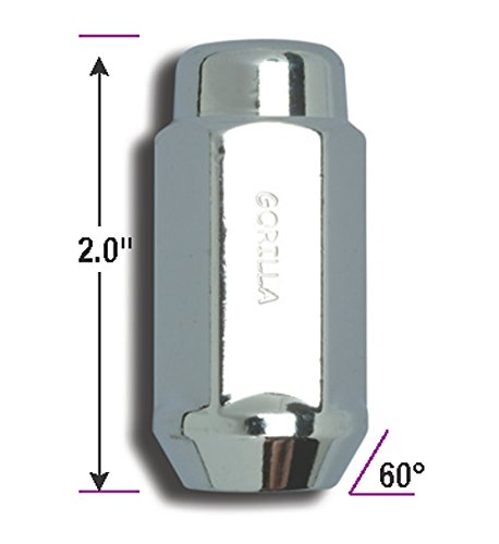 Gorilla 66107 Automotive Acorn Bulge Seat Lifetime Lug Nuts (14mm x 2.00 Thread Size)