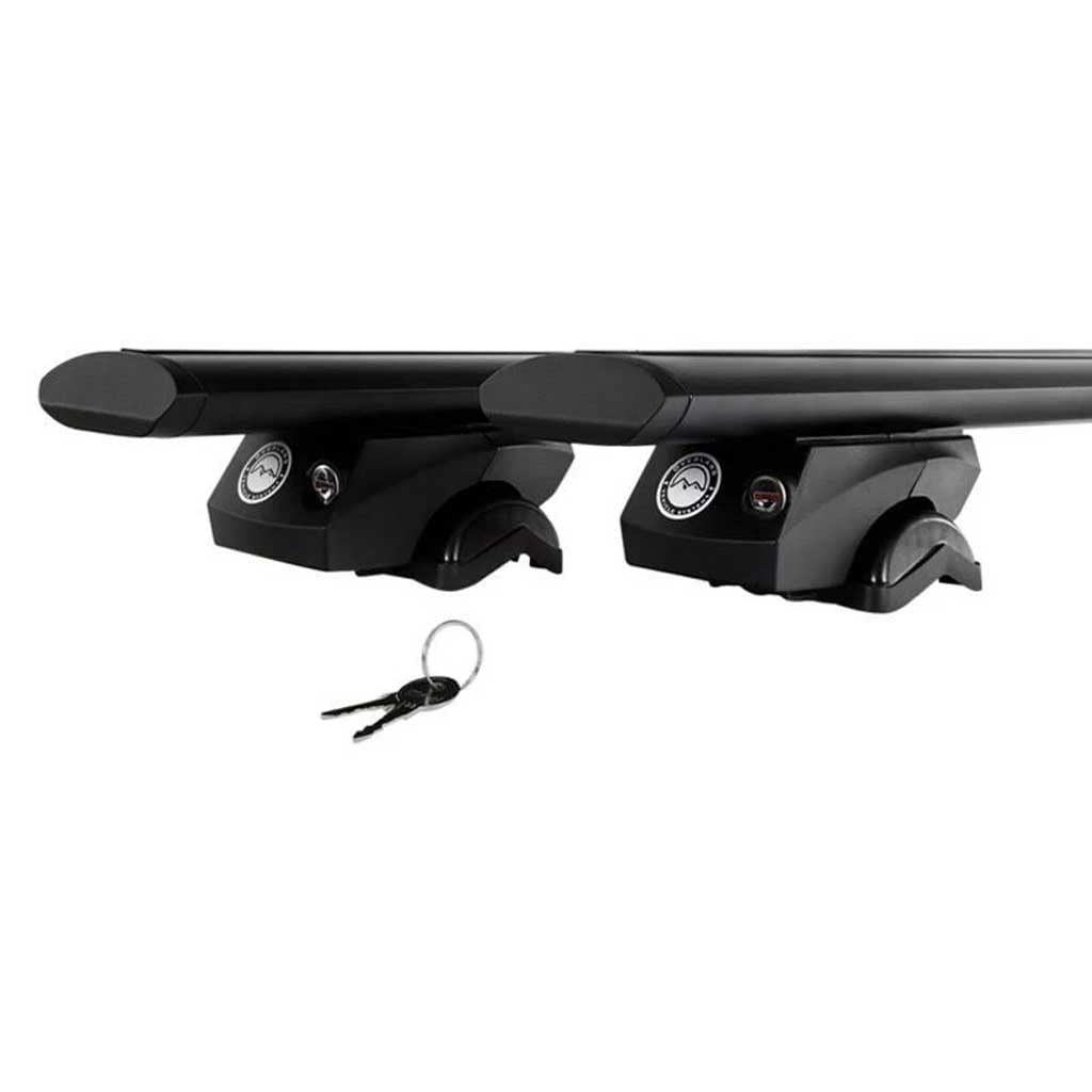 Freedom Bar Combo Mounting Kit - 4 Pieces Black Factory Side Rail Mount and 50" Black Straight Crossbars