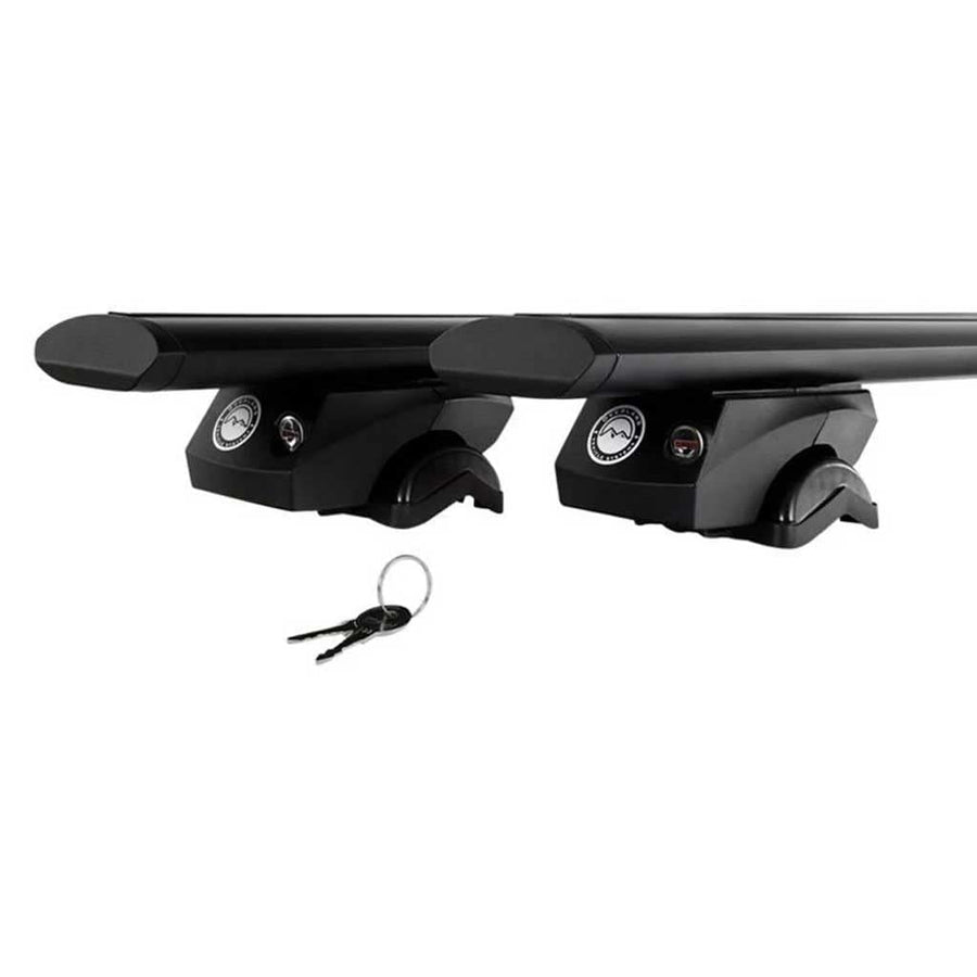 Freedom Bar Combo Mounting Kit - 4 Pieces Black Factory Side Rail Mount and 60" Black Straight Crossbars