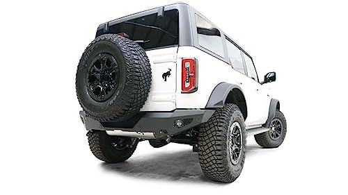 21-22 Bronco Fab Fours Standard R/Bumper, Black (FB21-Y5252-1)