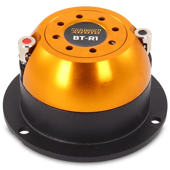 Audio Sundown BT-1R Super Tweeter with Grill - 100W RMS, 4 Ohm High-Sensitivity Car Audio Tweeter - 100dB, 4kHz-20kHz - Compact 1.6" Depth (Single)