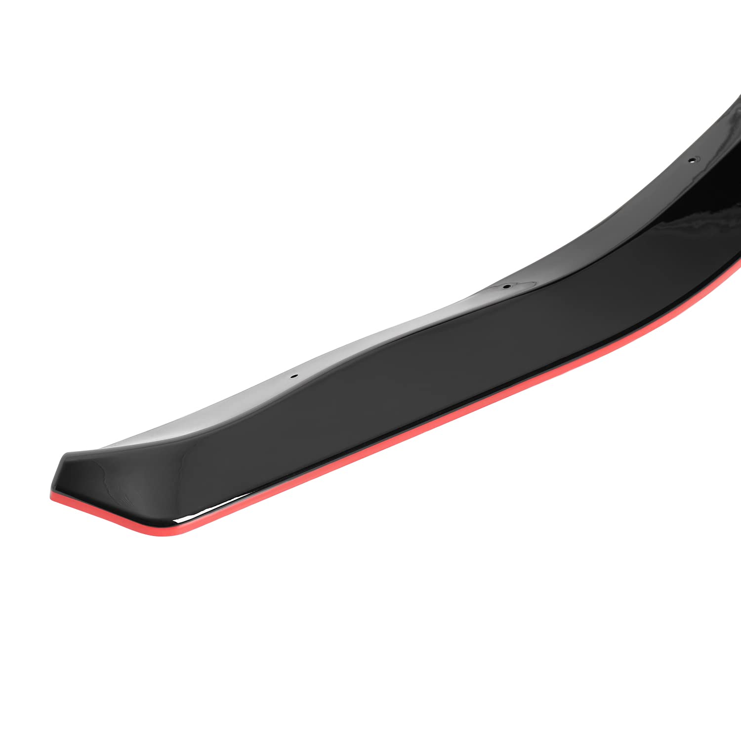 Glossy Black Spec-D Tuning Red Trim Front Bumper Lip Spoiler Kit 3PC Compatible with 2003-2005 Nissan Z33 350Z