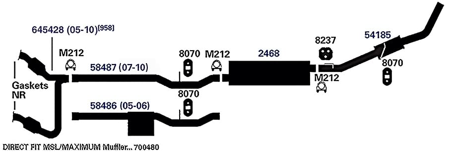 Exhaust Pipe AP Exhaust Products 58487