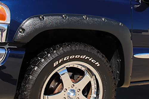 Lund Elite Series RX103SA Black Rivet Style Standard Front Fender Flare - 2 Piece