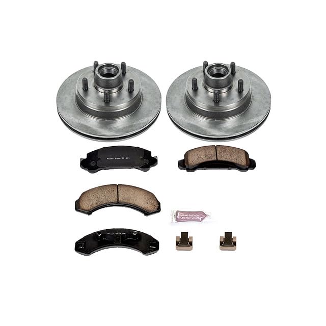 Power Stop Autospecialty KOE4791 Front Replacement Brake Kit-OE Brake Rotors & Ceramic Brake Pads For Ford Explorer 1991-1994, Mazda Navajo 1993-1994 [Model Specific]