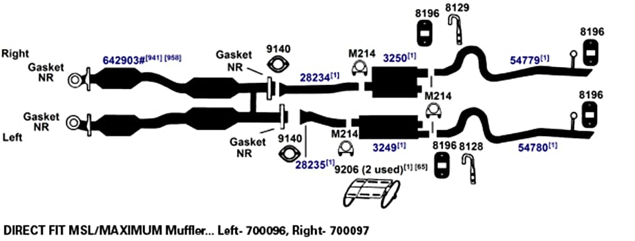 Exhaust Tail Pipe AP Exhaust Products 54780