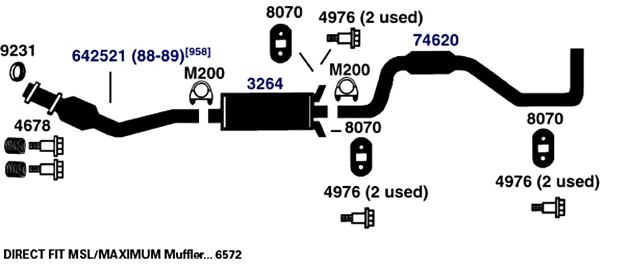 Exhaust Bracket AP Exhaust Products 8070