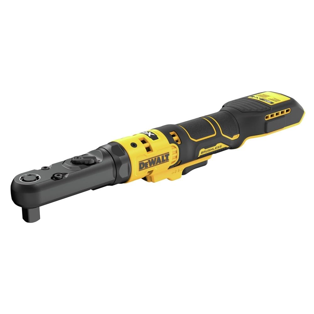 DEWALT 20V MAX XR Cordless Ratchet, Bare Tool Only 3/8" and 1/2" Sealed Head Ratchet (DCF510B)