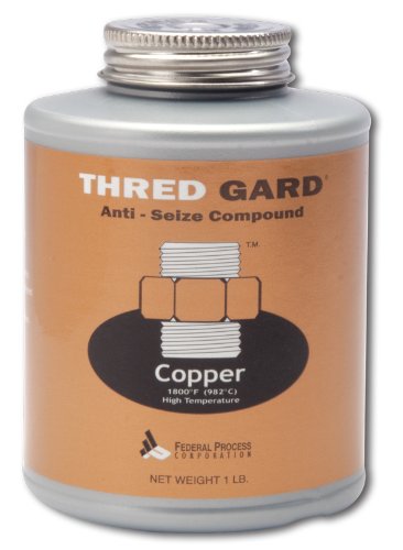 Gasoila Thred Gard Anti-Seize & Lubricating Compound with Brush Applicator, Copper-Based, 1/2 lb – High-Temperature Resistant Up to 1000°F, Non-Dripping, Non-Hardening Formula for Nuts, Bolts, Valves