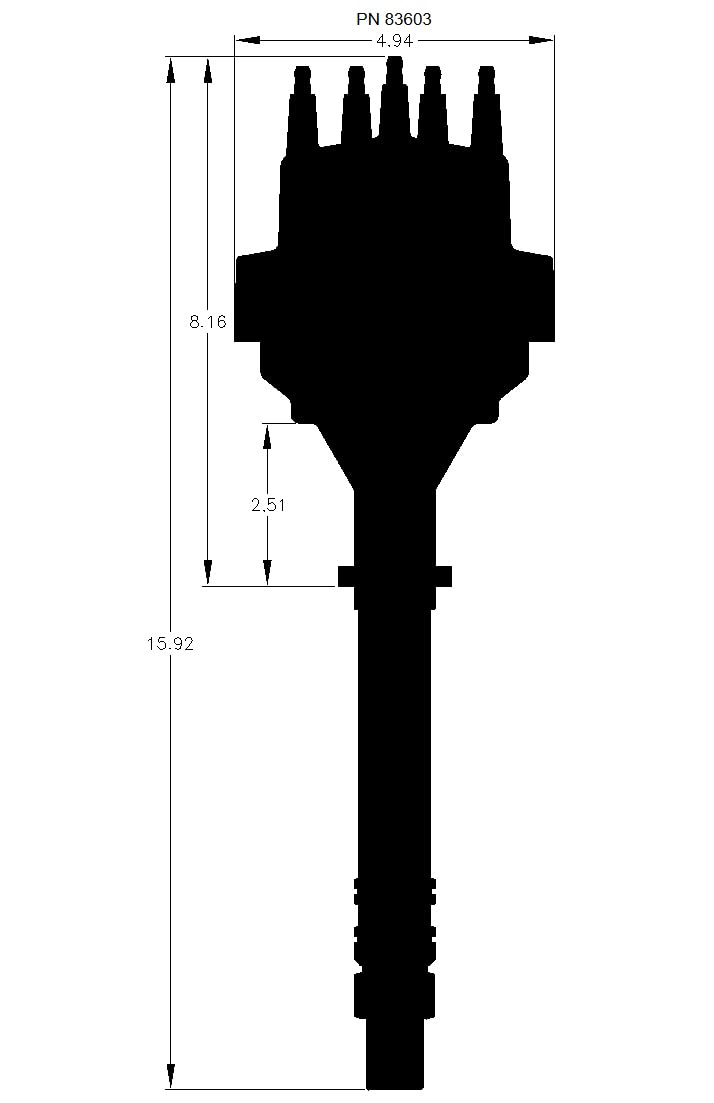 Ready-to-Run MSD 83603 Distributor with Internal Module Black