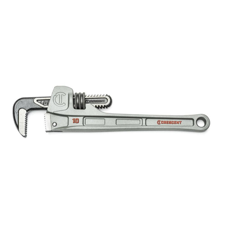10" Crescent Aluminum Slim Jaw Pipe Wrench - MRO & Plumbing Wrench with Slim Jaw Design - Premium Hand Tool - CAPW10S