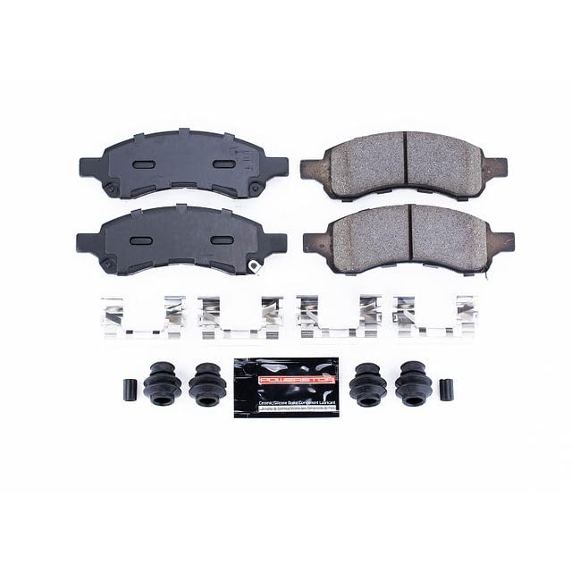 Power Stop Z23-1169 Z23 Sport Carbon Fiber Infused Ceramic Brake Pads with Hardware For Rainier, Colorado, Trailblazer, Canyon, Envoy, Envoy, Saab 9-7x [Model Specific]
