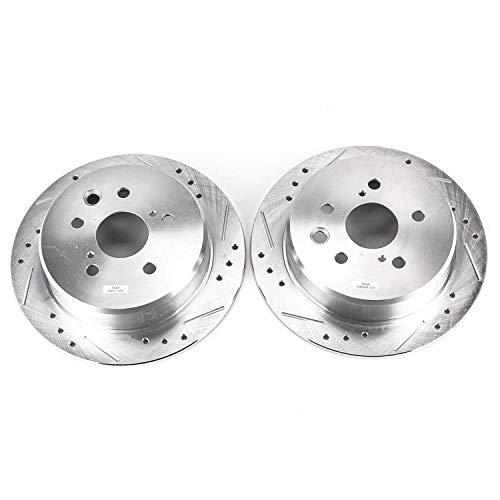 Rear Power Stop JBR1151XPR Drilled & Slotted Rotor Pair For Lexus IS250 2006-2015 [Model Specific]