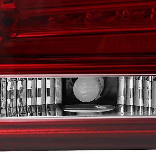 Spec-D Tuning LED Bar Tail Lights Red Lens Compatible with 2008-2010 BMW E60 5-Series 4 Door Left + Right Pair Assembly