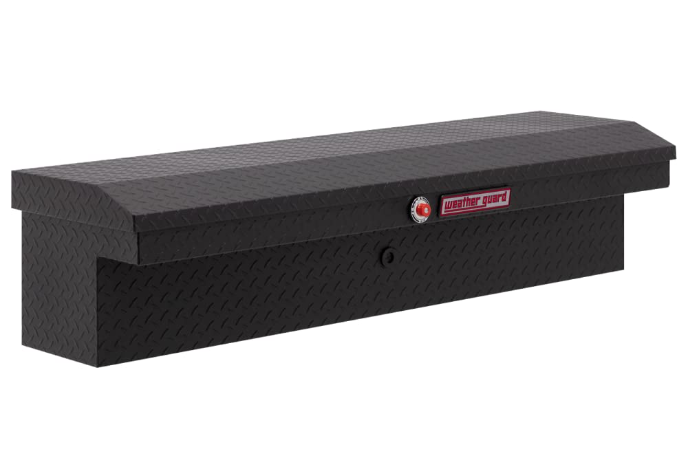 Low Profile Model 178-52-03 56in Lo-Side Box, Aluminum, Textured Matte Black, 3.8 cu ft