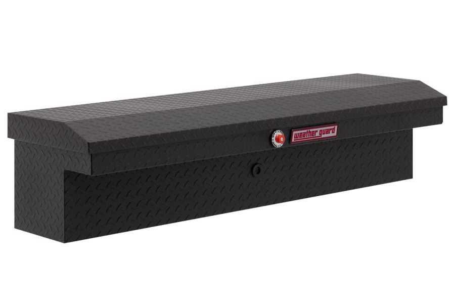 Low Profile Model 178-52-03 56in Lo-Side Box, Aluminum, Textured Matte Black, 3.8 cu ft
