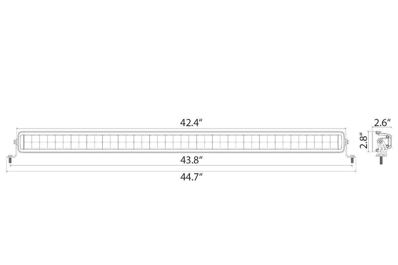 Bright Saber IM4x4 LED Dual Row Light Bar - 42.5 in.