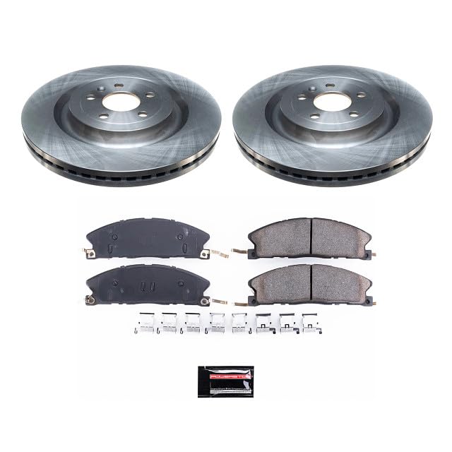 Power Stop KOE6374 Front Replacement Brake Kit-OE Brake Rotors & Ceramic Brake Pads For Ford Explorer Flex Taurus - Taurus SHO Lincoln MKS MKT