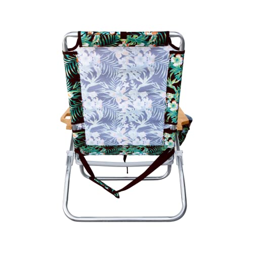 Hurley Beach Chair Mid-Height Wood Arm, One Size, Hawaiian Gardens Black