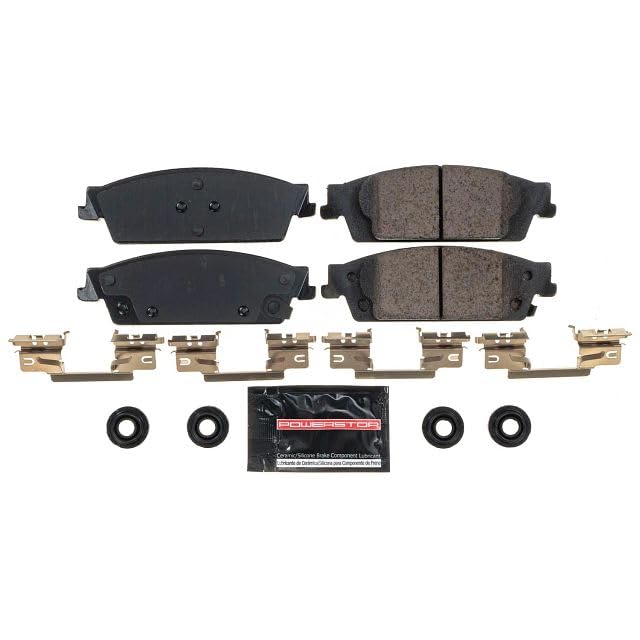 Power Stop Z23-1707 Z23 Carbon Fiber Ceramic Brake Pads Rear with Hardware For Cadillac Escalade Chevy Silverado 1500 Suburban Tahoe GMC Sierra 1500 Yukon XL Yukon Denali [Application Specific]