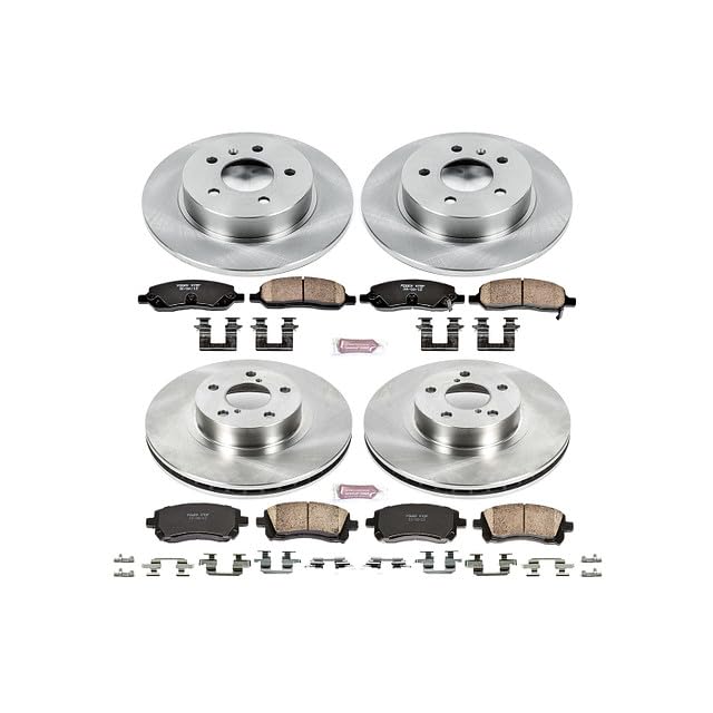 POWERSTOP Autospecialty KOE2749 Front and Rear Replacement Brake Kit-OE Brake Rotors & Ceramic Brake Pads For Subaru Legacy 2000-2002, Subaru Outback 2000 [Model Specific]