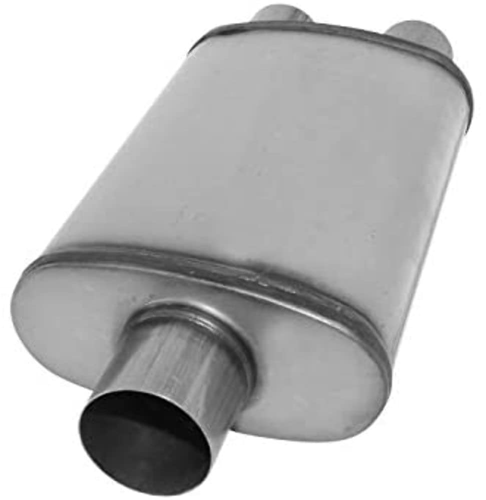 Cherry Bomb Salute Muffler - SA2198 Reversible Oval Body - H4" X W9" X L14" 20" OAL 3-2-1/2" C/D Muffler - Cherry Bomb Salute