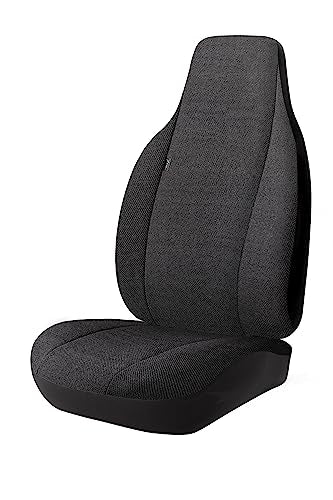 Fia Black TRS47-73 Custom Fit Front Seat Cover Bucket Seats - Saddle Blanket (Solid Black)