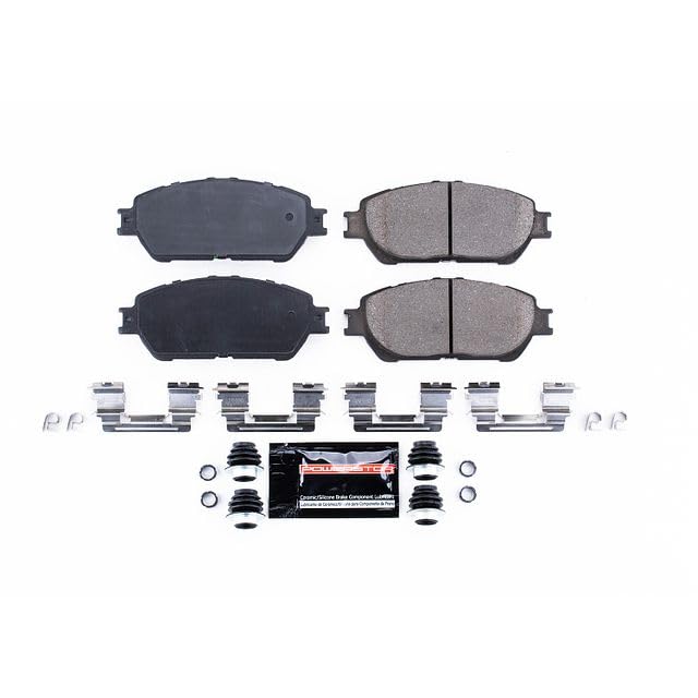 Power Stop Z23-906B Z23 Evolution Sport Carbon Fiber Infused Ceramic Brake Pads with Hardware For Toyota Tacoma 2005-2015 [Model Specific]
