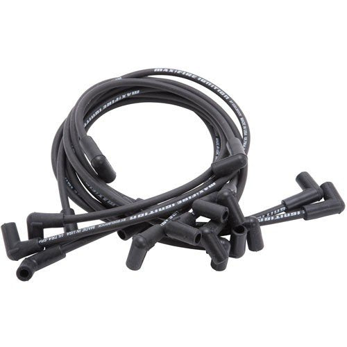 Spark Wire Set Edelbrock 22704 SBF 83-96 500 ohm Resistance Black (Set of 10)