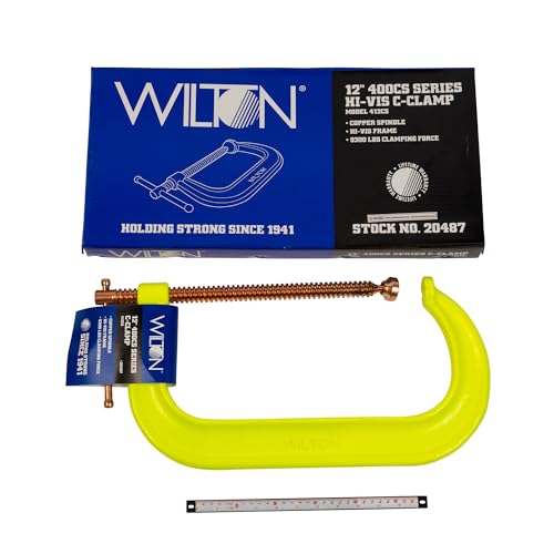 Wilton Hi-Vis Spark-Duty C-Clamp, 12-1/4" Opening, 6-1/4" Throat, 9300 Lbs. Clamping Force (Model 412CS)