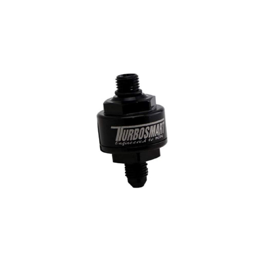 Billet Turbosmart Turbo Oil Feed Filter w/ 44 Micron Pleated Disc AN-4 Male