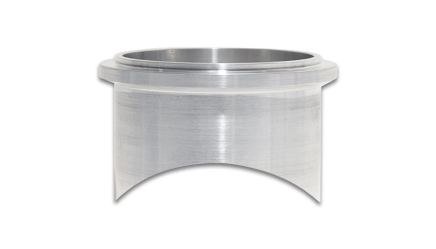 Blow Off Valve Flange Vibrant Performance 10136, Weld-On style, fits Tial 50mm, Tial Q and Tial QR BOV, coped for 2.50 in. diameter tubing, Aluminum, each