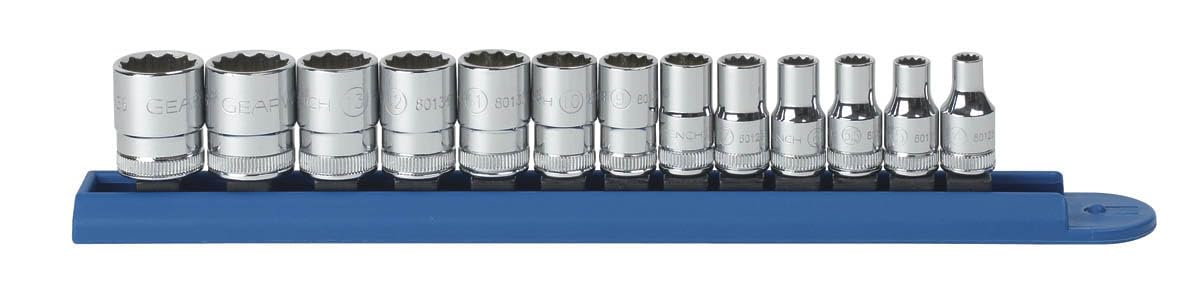 1/4" Drive GEARWRENCH 13 Pc. 12 Pt. Standard Socket Set, Metric - 80306