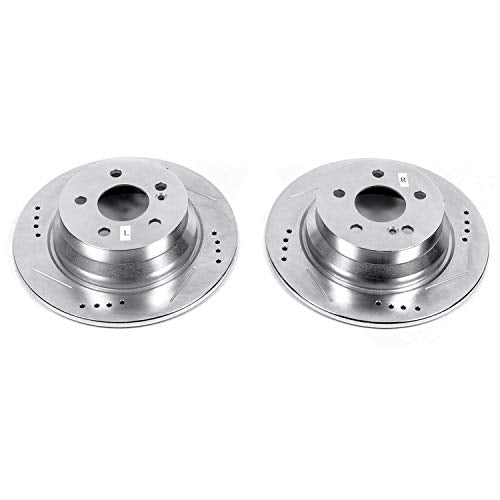 Rear Power Stop EBR685XPR Drilled & Slotted Evolution Rotor Pair